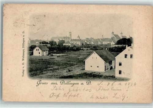 Dillingen 1899 Ortsansicht