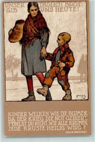 Zürich sign. Moos Kriegsnot 1914