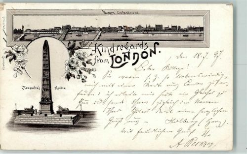 London 1897 Cleopatras Needle