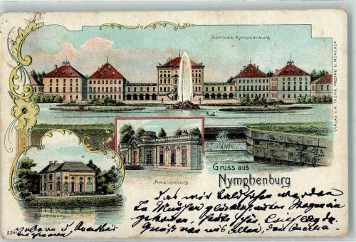 Nymphenburg 1901 Schloss Badenburg Amalienburg