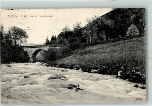 Schönau 1913 Wiesetal bei Wembach