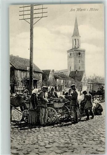 Mitau Am Markt Marktszene