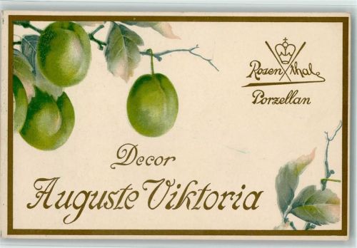 Werbung : Rosenthal Porzellan , Decor Auguste Viktoria, Litho - keine AK