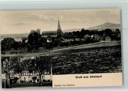 Stieldorf Ortsansicht und Gasthof Jos. Sutorius 2-Bildaufnahme