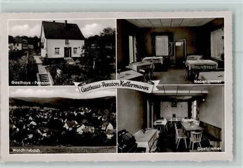 Waldhilsbach Gasthaus Pension Kellermann Innenaufnahme Nebenzimmer Gastzimmer Ortsansicht 4-Bildaufnahme