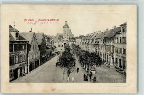 Ansbach Maximilianstraße Litfaßsäule Herrieder Tor