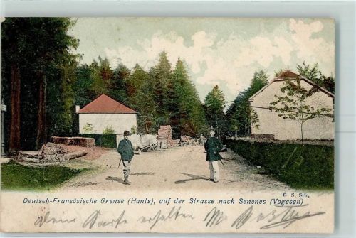 Senones 1900 Deutsch-französische Grenze auf der Straße nach Senones Vogesen