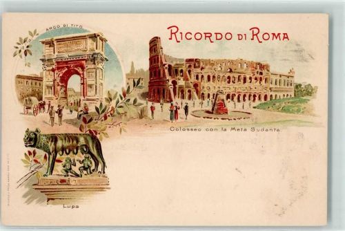 Roma Arco di Tito Colosseo con la Meta Sudente Lupa