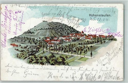 Hohenstaufen 1904 Künstlerkarte Lithographie