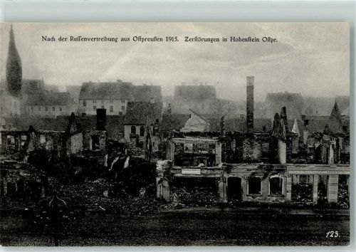 Hohenstein 1915 Nach der Russenvertreibung aus Ostpreußen Zerstörungen Trümmer