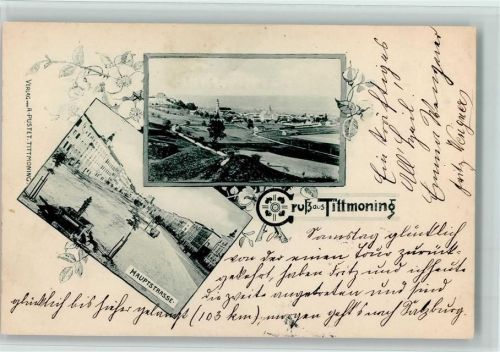 Tittmoning 1898 Ortsansicht Hauptstrasse 2-Bildaufnahme