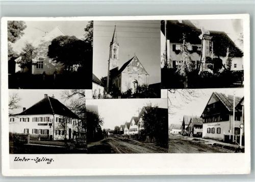 Unterigling 1962 Kriegerdenkmal, Gasthaus zum Lamm - Posthilfsstellen-Stempel
