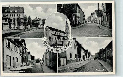 63450 W6450 Klein-Auheim - Steinheimer Straße Schulstraße Kath. Kirche Hainstädter Straße Rathausstraße