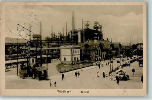 Völklingen 1911 Bahnhof, AK