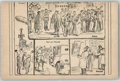 Strasbourg Achermittwoch Parade 1913 AK