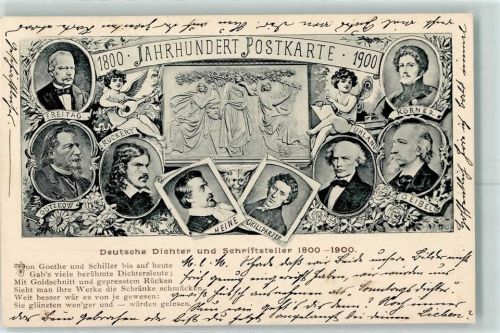 1900 Jahrhunder Postkarte 1900 Deutsche Dichter und Schriftsteller Körner