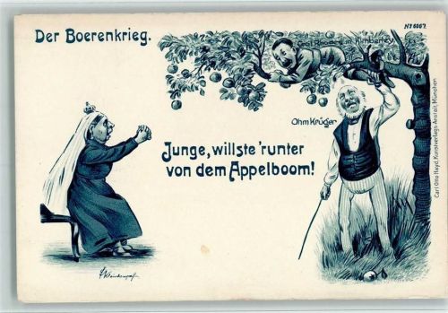 Kunstverlag Hayd Nr. 6067 Der Boerenkrieg , Karikatur , sign Kleinkampf, - sehr gute Erhaltung AK