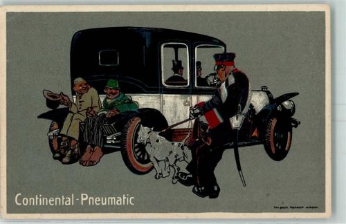 1917 Auto Bettler Hund AK