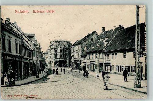 06295 O4250 Lutherstadt Eisleben 1909 - Hallesche Straße