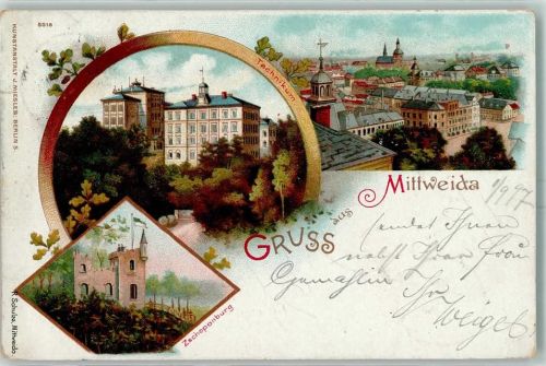Mittweida 1897 Technikum Zschopanburg