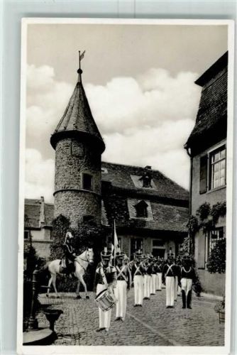 Bensheim 1934 Histor. Bürgerwehr im Wambolter Hof AK