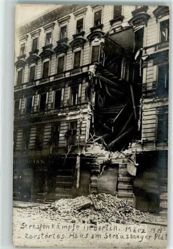 Friedrichshain 1919 Straßenkämpfe Strausberger Platz