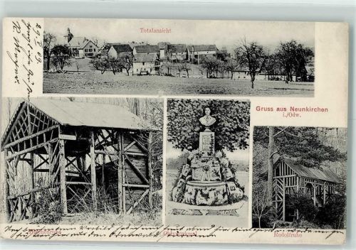 64397 W6101 Neunkirchen , Odenw 1909 - Oblydenkmal Rudolfruhe