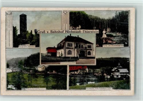 Hochstädt Bahnhof , Burgruine, Wellertal mit Forsthaus AK