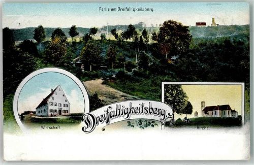 Dreifaltigkeitsberg 1911 Gasthaus Kirche Stempel Dreifaltigkeitsberg
