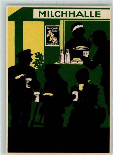1935 Milchhalle Verlag Sächs. Landesmilchausschuß Dresden AK - Werbestempel Landmaschinen Ausstellung Breslau