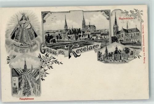 47623 W4178 Kevelaer 1909 - Marienkirche Hauptstraße