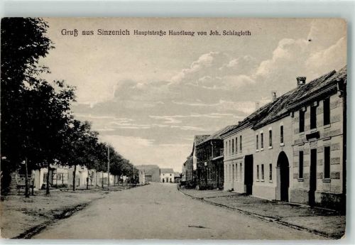 Sinzenich 1918 Hauptstraße Handlung v. Joh. Schlagloth