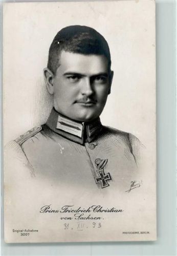 Prinz Friedrich Christian mit Eisernes Kreuz