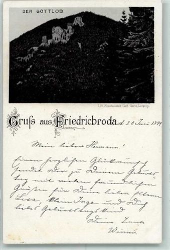 Friedrichroda Vorläufer Druck 1890-1895 Gottlob