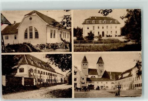 86989 W8924 Steingaden , Oberbay - St. Josefsheim Gräfl. Dürkheimsches Schloß Fohlenhof Marktplatz