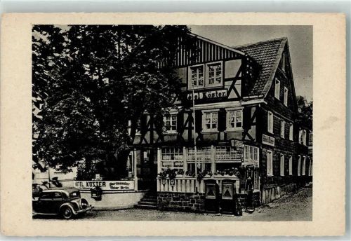 51643 W5270 Gummersbach - Hotel Koester Tankzapfsäule Oldtimer Briefkasten