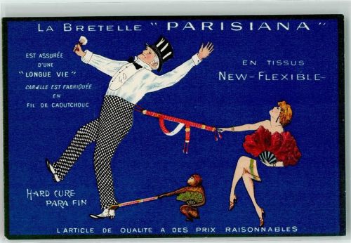 La Bretelle "Parisiana" Hosenträger Erotik AK
