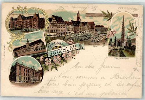 Breslau 1901 Ottmar Zieher Regierungs Gebäude Universität Siegesdenkmal Kaiserl. Post
