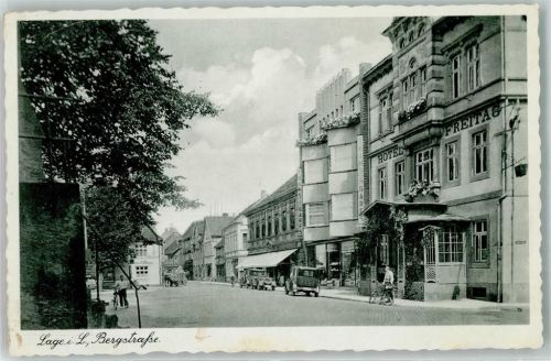 Lage Bahnpost Herford Zug 895 21.1.38 Bergstraße Oldtimer Fahrrad