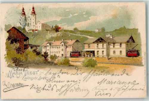 Graz 1898 Elektrische Bahn Bahnhof