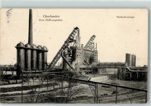 Oberhausen 1913 Hochofenanlage Gute Hoffnungshütte AK