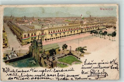 Mexiko City 1901 Lithographie