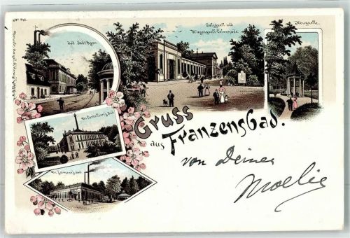 Frantiskovy Lazne 1898 Bad Stadt Eger Dr. Cartellierig Bad Salzquelle Wiesenquell Colonnade