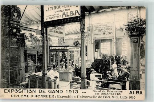 Gand Exposition 1913 Stand de Fabrication des Cigarettes Alba