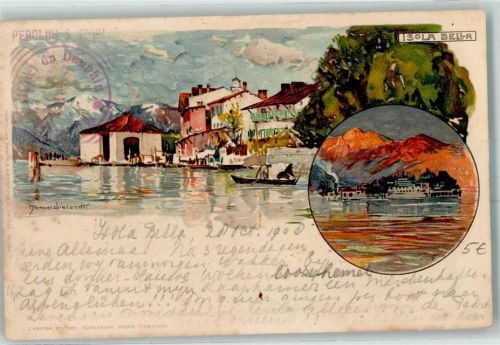Isola Bella sign. Manuel Wielandt Stempel Hotel du Dauphin 385