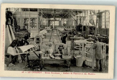 Le Creusot Fabrik Schneider Ateliers Fabrikation von Modellen