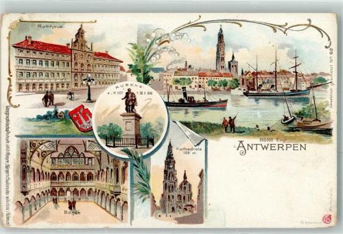 Antwerpen Rathaus Börse Kathedrale Rubens Denkmal