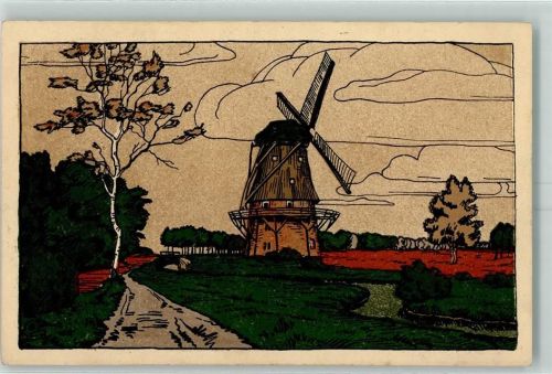 Am Mühlenbach Windmühle Lüneburger Heide sign
