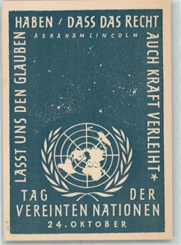 Köln Stadt 1958 Tag der Vereinten Nationen + Sonderstempel Köln Sonderschau Sammlergruppe Rheingold