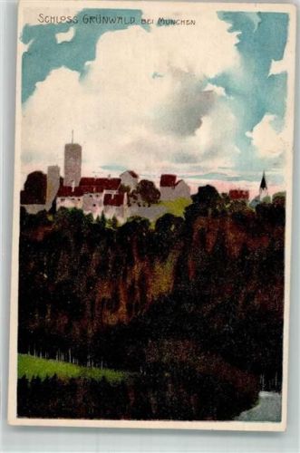 München 1911 Nr. 2861 Schloss Grünwald Heliocolorkarte